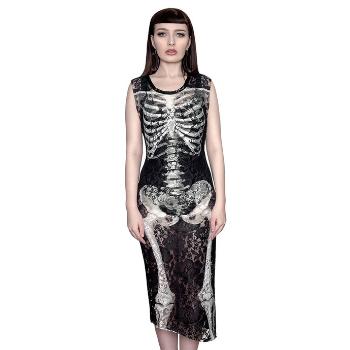 šaty KILLSTAR Skeletor Lace Maxi M