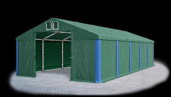 Garážový stan 4x6x2m střecha PVC 560g/m2 boky PVC 500g/m2 konstrukce ZIMA PLUS Zelená Zelená Modré