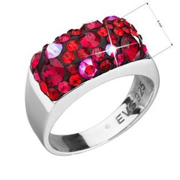 EVOLUTION GROUP CZ Stříbrný prsten s kameny Crystals from Swarovski® Cherry - velikost 56 - 35014.3