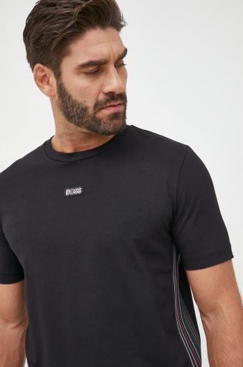 Tričko BOSS Boss Athleisure černá barva, s aplikací