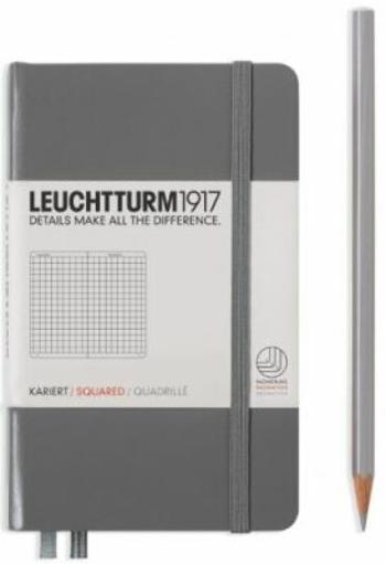 Zápisník Leuchtturm1917 Anthracite Pocket čtverečkovaný