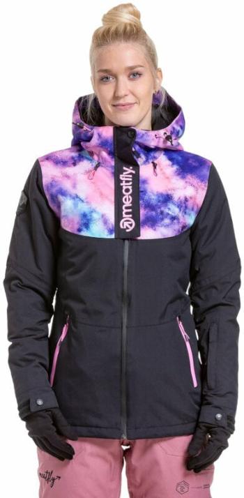 Meatfly Kirsten Womens SNB and Ski Jacket Peach Aquarel/Black S Lyžařská bunda