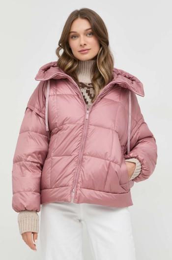 Péřová bunda Marella dámská, růžová barva, zimní, oversize