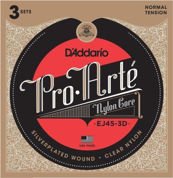 D'Addario EJ45-3D Nylonové struny pro klasickou kytaru