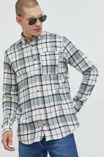 Bavlněné tričko Jack & Jones Jorowen zelená barva, regular, s límečkem button-down