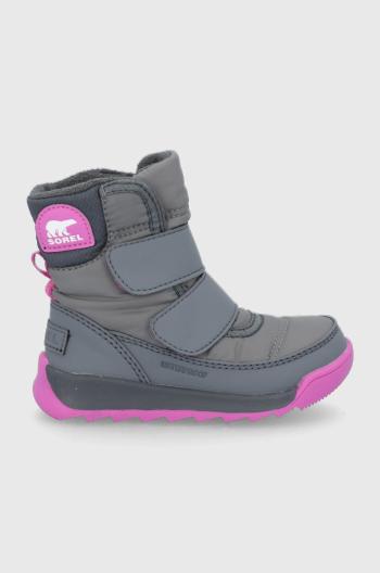 Zimní boty Sorel Childrens Whitney II Strap WP šedá barva