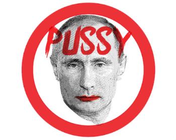 Samolepky zákaz - 5ks Pussy Putin