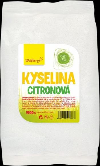 Wolfberry Kyselina citronová sáček 1000 g