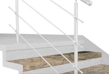  FLEX Dub šedý 1200 x 500 schodový nášlap, vruty a vyrovnávací lišta