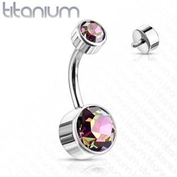 Šperky4U Piercing do pupíku - TITAN - TIT1061-VM