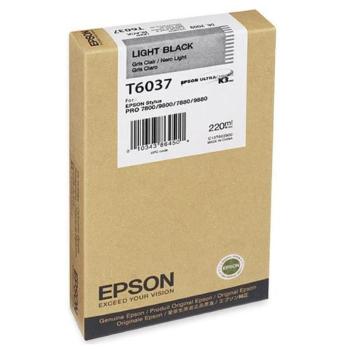 Epson T603700 světle černá (light black) originální cartridge