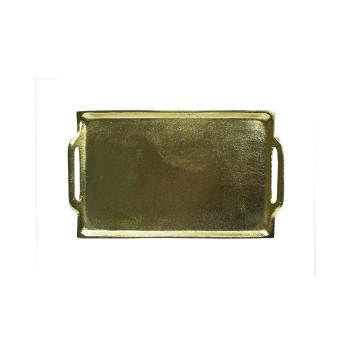 Zlatý kovový servírovací tácek - 20*14cm HEDBGRH20