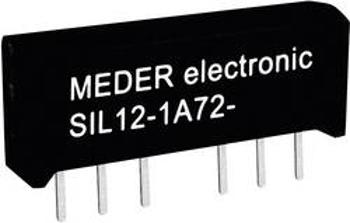 Relé s jazýčkovým kontaktem StandexMeder Electronics SIL12-1A72-71L, 3312100071, 1 spínací kontakt, 12 V/DC, 1 A, 15 W, SIL-4