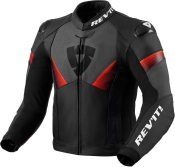 Rev'it! Jacket Argon 2 Black/Neon Red 54 Kožená bunda