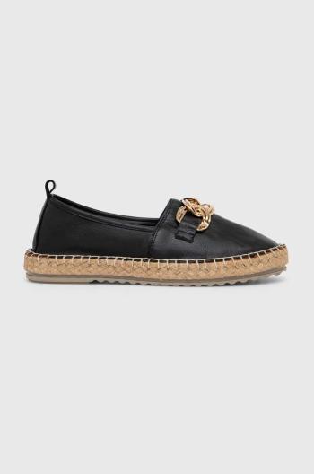 Kožené espadrilky Answear Lab černá barva