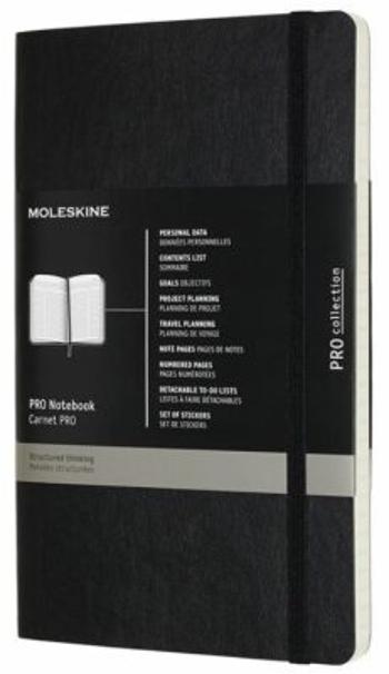 Moleskine - diář-zápisník Professional - černý, měkký L