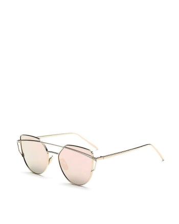 Ružovo-zlaté slnečné okuliare Glam Rock Fashion
