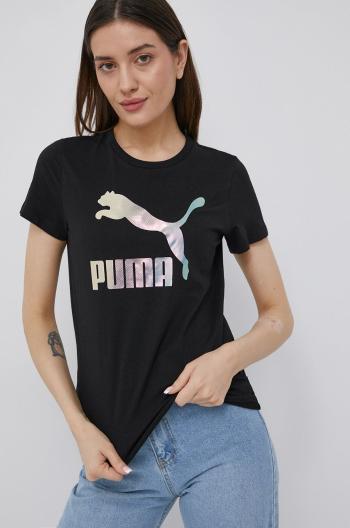 Bavlněné tričko Puma 53469601 černá barva