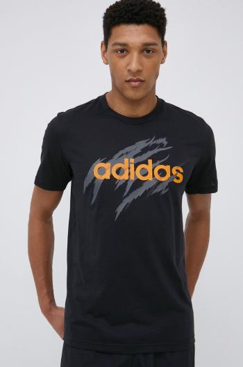 Tréninkové tričko adidas HD4315 černá barva, s potiskem
