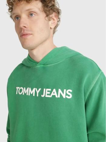 Tommy Jeans pánská zelená mikina - XL (L30)