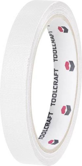 Jednostranná textilní lepicí páska Toolcraft HEB38L10WC, 10 m x 38 mm, bílá