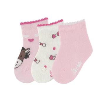 Sterntaler Dětské ponožky 3-pack Pony pink