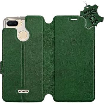 Flip pouzdro na mobil Xiaomi Redmi 6 - Zelené - kožené -   Green Leather (5903226528066)