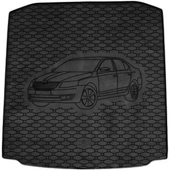 ACI ŠKODA OCTAVIA 12- gumová vložka černá do kufru s ilustrací vozu (Liftback) (7624X02C)