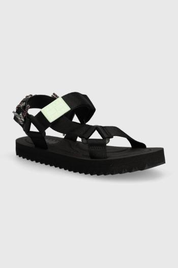 Sandály Tommy Jeans TJW EVA SANDAL dámské, černá barva, EN0EN02530