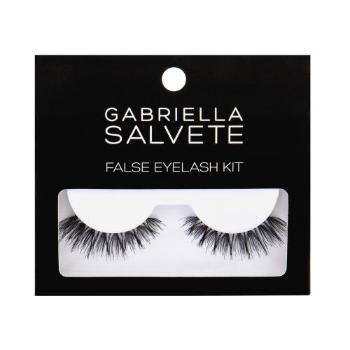 Gabriella Salvete False Eyelashes umělé řasy umělé řasy 1 pár + lepidlo na řasy 1 g pro ženy Black