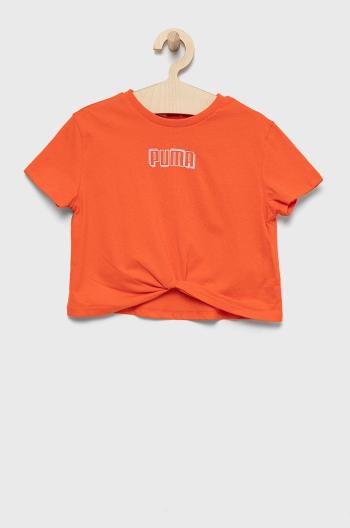 Dětské bavlněné tričko Puma 846949 oranžová barva