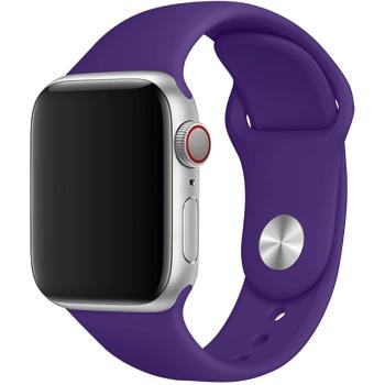 Fixed Silicone Strap pro Apple Watch 38/40/41mm - Set silikonových řemínků - tmavě fialový