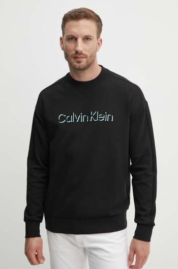 Mikina Calvin Klein pánská, černá barva, s potiskem, K10K113081