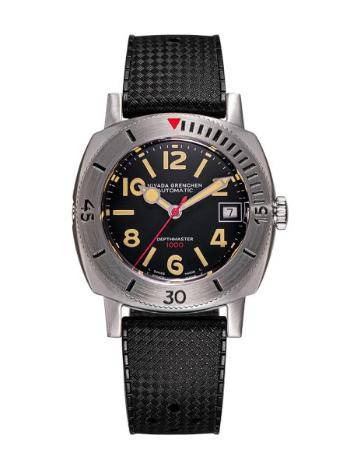 Nivada Grenchen Depthmaster Numerals Black - Rubber Tropic