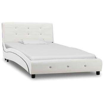 Rám postele bílý umělá kůže 90x200 cm (280312)