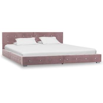 Rám postele růžový samet 160x200 cm (280400)