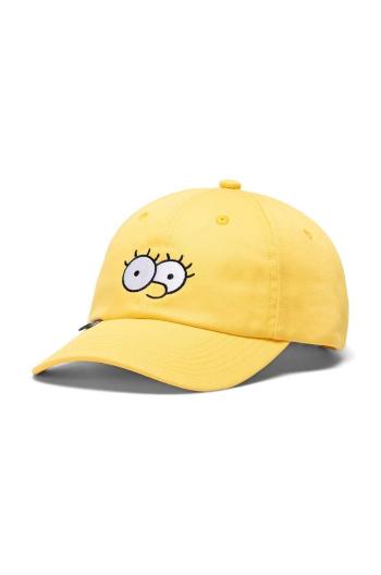 Bavlněná čepice Herschel X The Simpsons žlutá barva, s aplikací