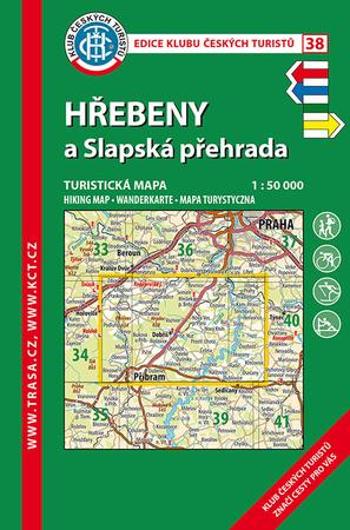 KČT 38 Hřebeny a Slapská přehrada 1:50 000