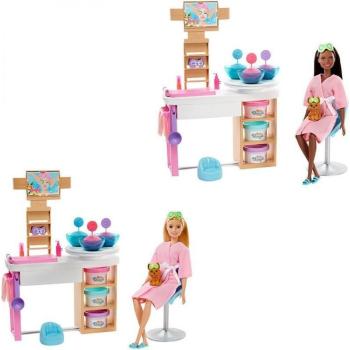 Barbie salón krásy herní set s běloškou