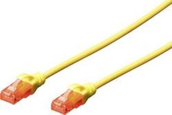 Síťový kabel RJ45 Digitus DK-1617-0025/Y, CAT 6, U/UTP, 25.00 cm, žlutá