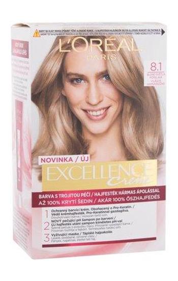 L´Oréal Paris Permanentní barva na vlasy Excellence Creme 8.1 Blond světlá popelavá, 48ml