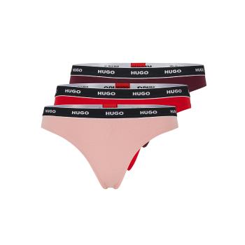 Three Pack Of Thong Of Logo Waistband Stretch-Cotton – M