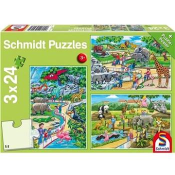 Schimdt Puzzle Den v zoo 3x24 dílků (4001504562182)