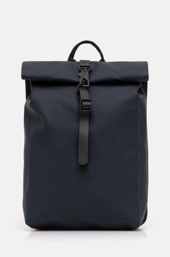 Batoh Rains Rolltop Rucksack Mini W3 tmavomodrá barva, velký, hladký, 13330-47