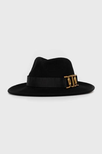 Vlněný klobouk Twinset černá barva, vlněný