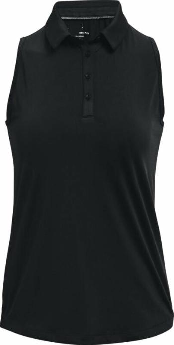 Under Armour Zinger Womens Sleeveless Black/Metallic Silver L Polo košile