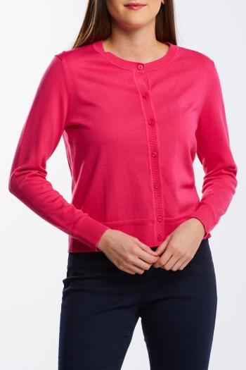 SVETR GANT LIGHT COTTON C-NECK CARDIGAN růžová S