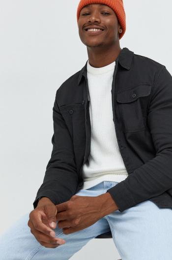 Košile Jack & Jones Jcoben pánská, černá barva, regular, s klasickým límcem