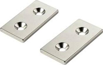 Permanentní magnet hranatý TRU COMPONENTS W40L20T3-2M4, (d x š x v) 40 x 20 x 3 mm, N35