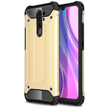 Hybrid Armor plastový kryt na Xiaomi Redmi 9, zlatý (HUR10898)